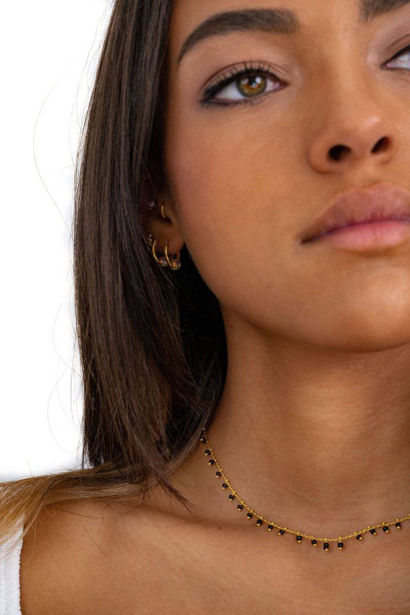 "Black Balls" Necklace - Milas Jewels Shop