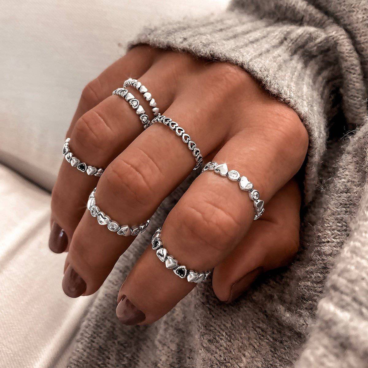 "Black Hearts" Ring - Milas Jewels Shop