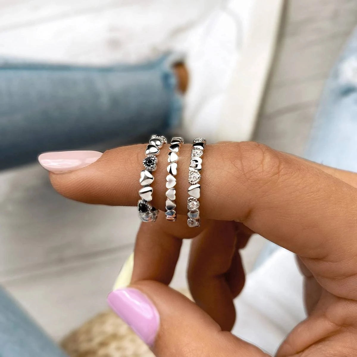 "Black Hearts" Ring - Milas Jewels Shop