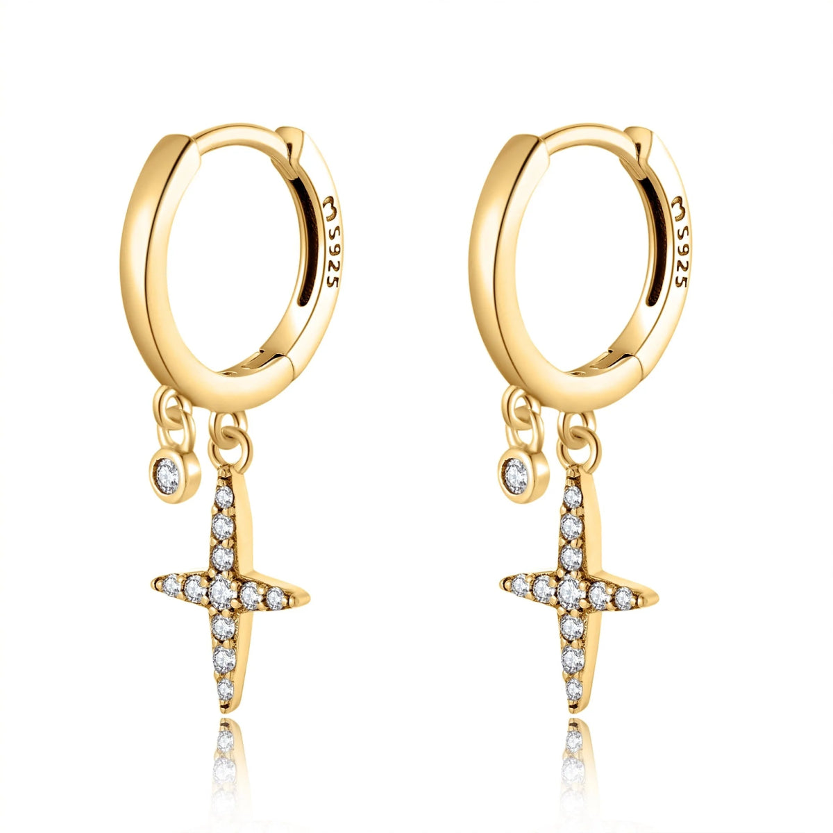"Bright Cross" Earrings - Milas Jewels Shop