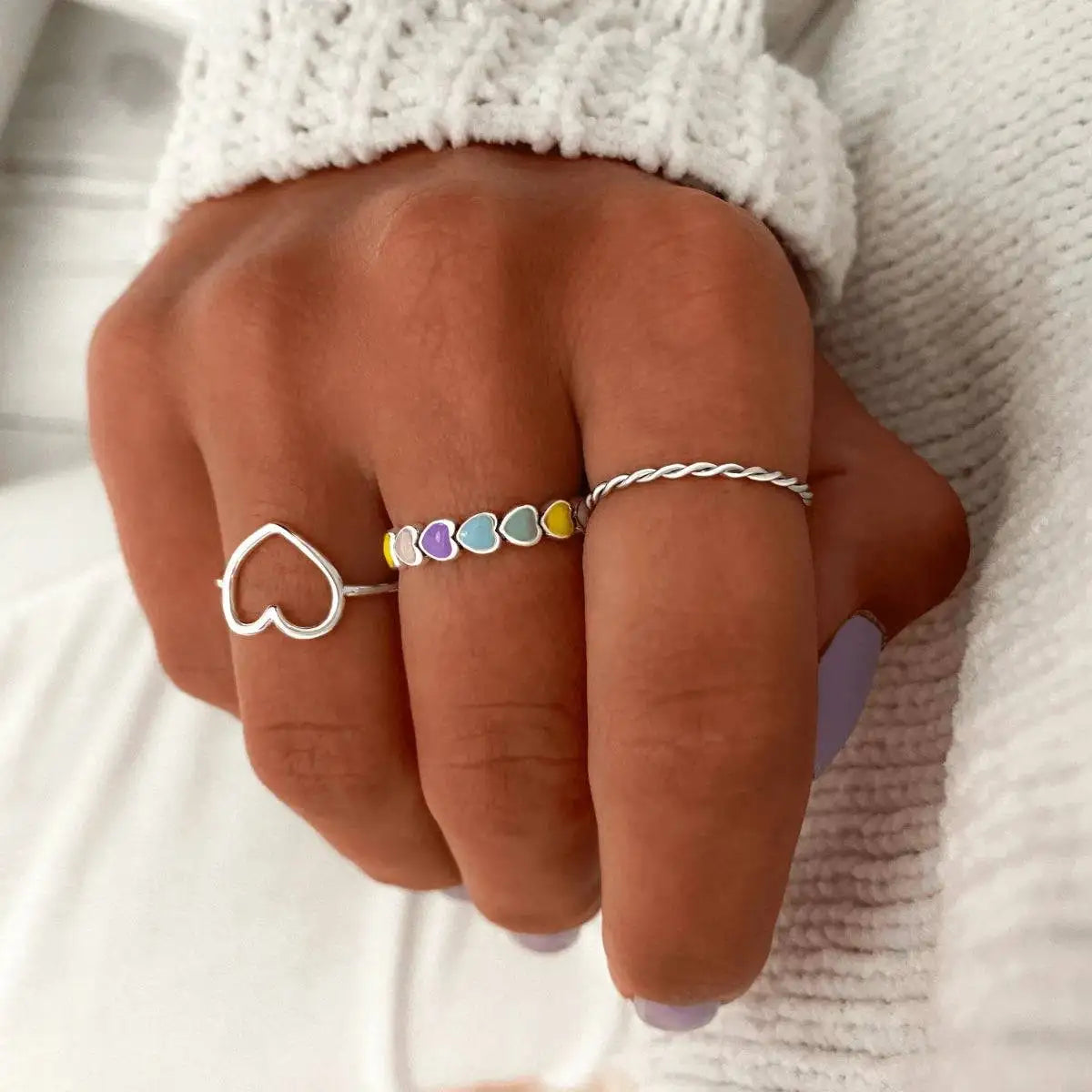 "Colorful Hearts" Ring - Milas Jewels Shop