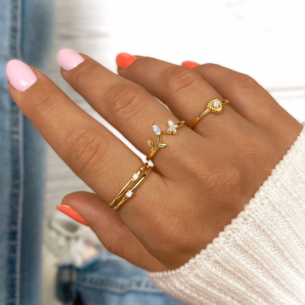 "Delicate Zirconia" Ring - Milas Jewels Shop