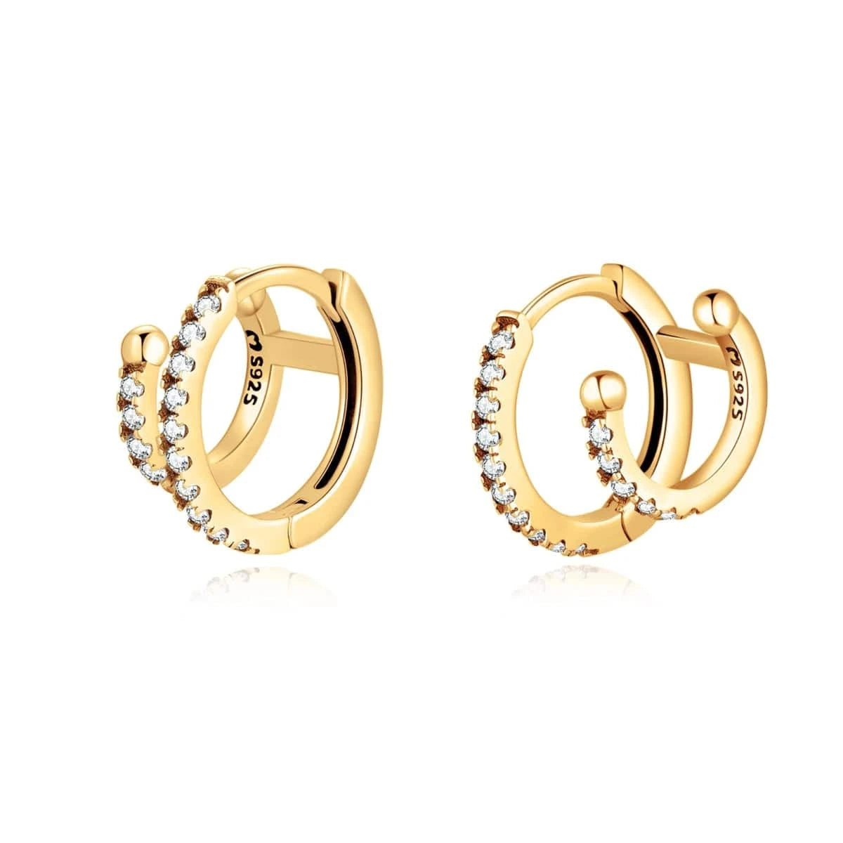"Duo Hoop Rings" Earrings - Milas Jewels Shop
