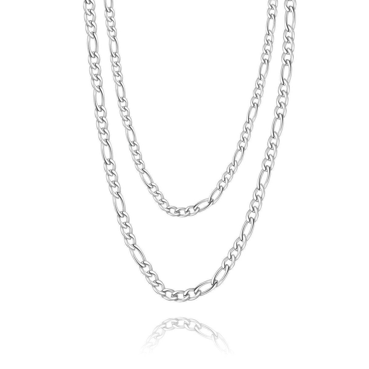 "Figaro Double" Chain Necklace - Milas Jewels Shop
