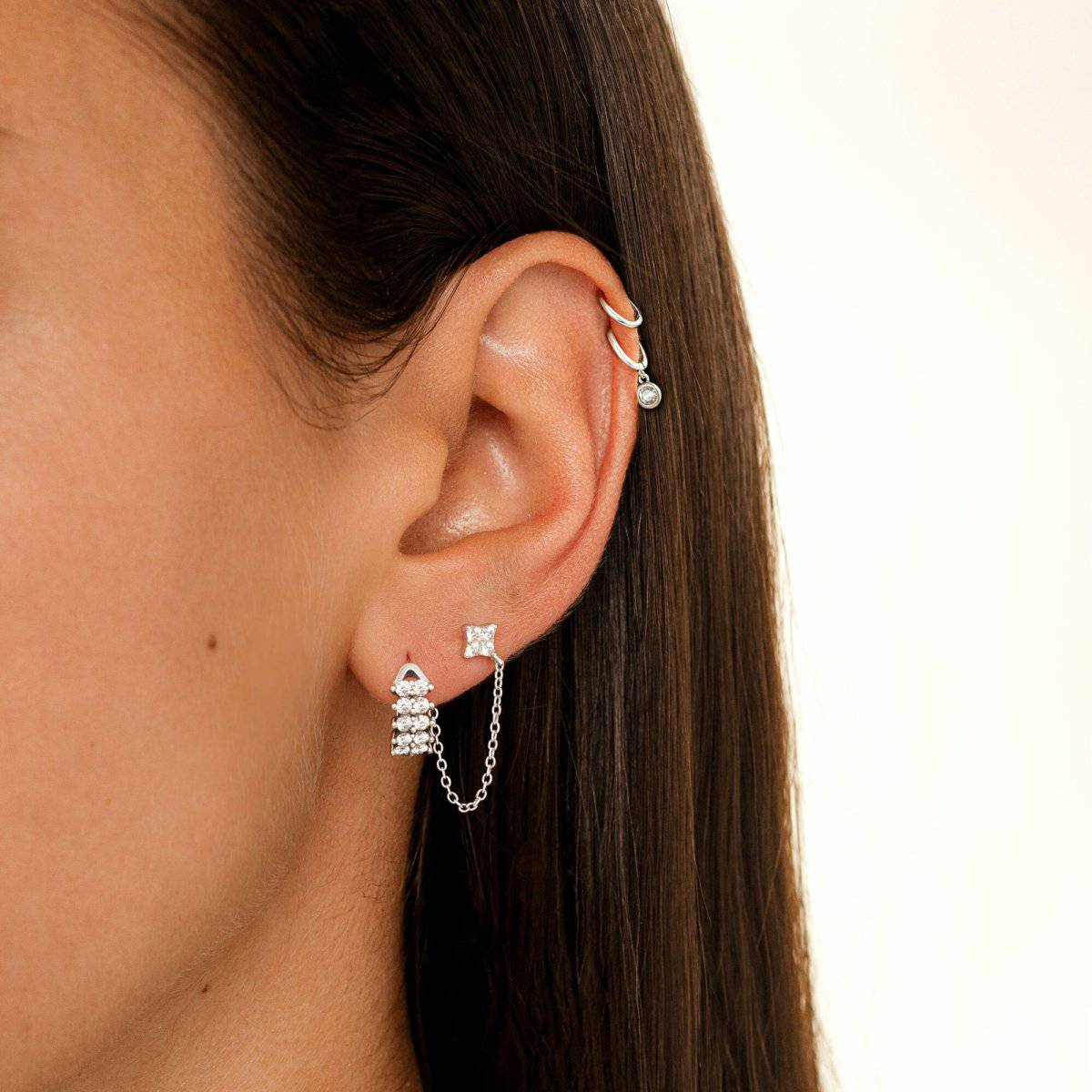 "Gemstone Chain" Earrings - Milas Jewels Shop