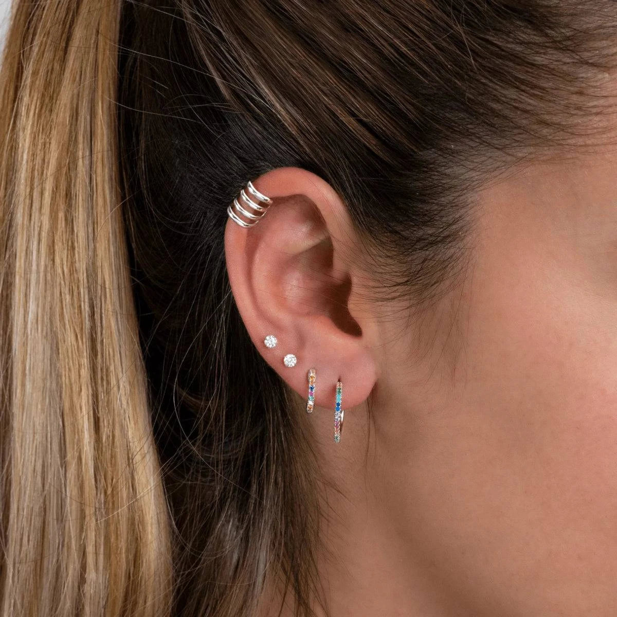 "Half Ring Colors" Earrings - Milas Jewels Shop