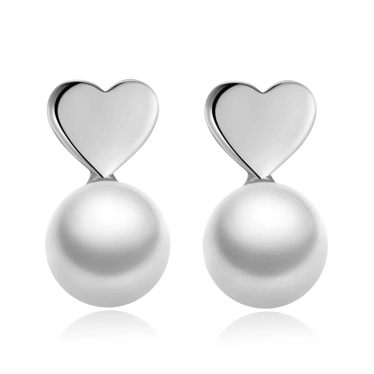 "Heart Pearl" Earrings - Milas Jewels Shop