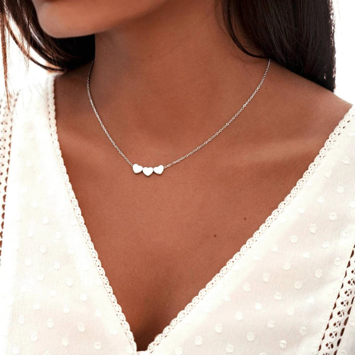 "Hearts - 3 Times Love" Necklace - Milas Jewels Shop