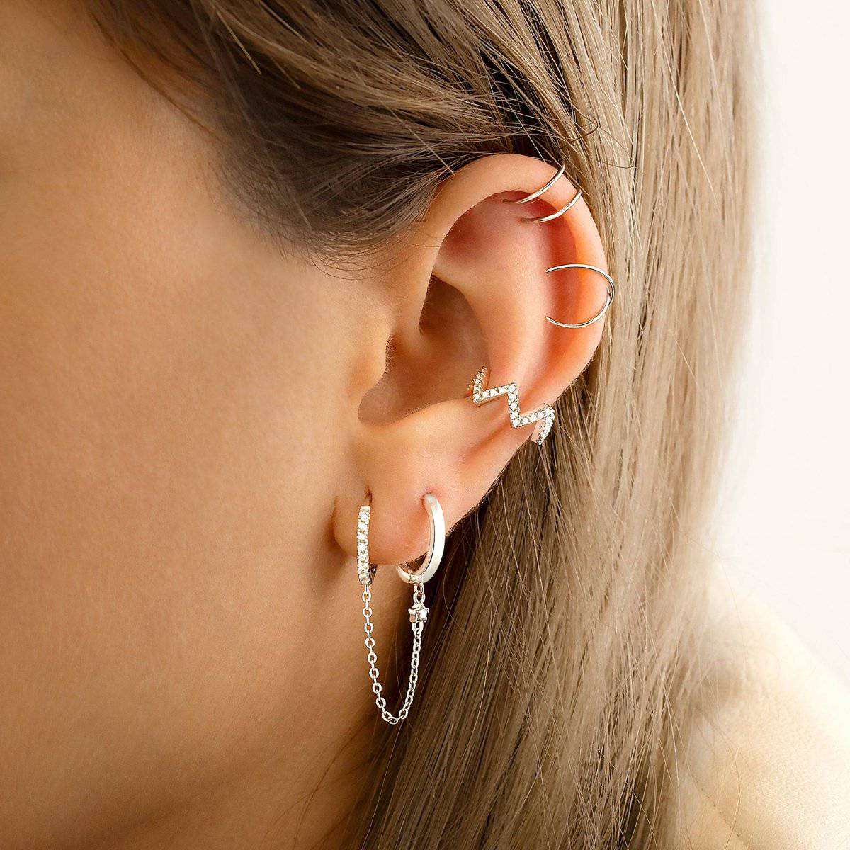 Hoop Chain Earrings