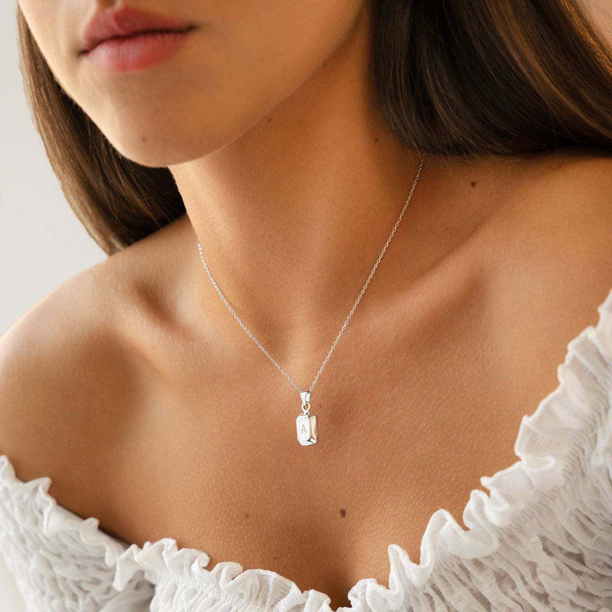 "Ingot Initials" Necklace - Milas Jewels Shop