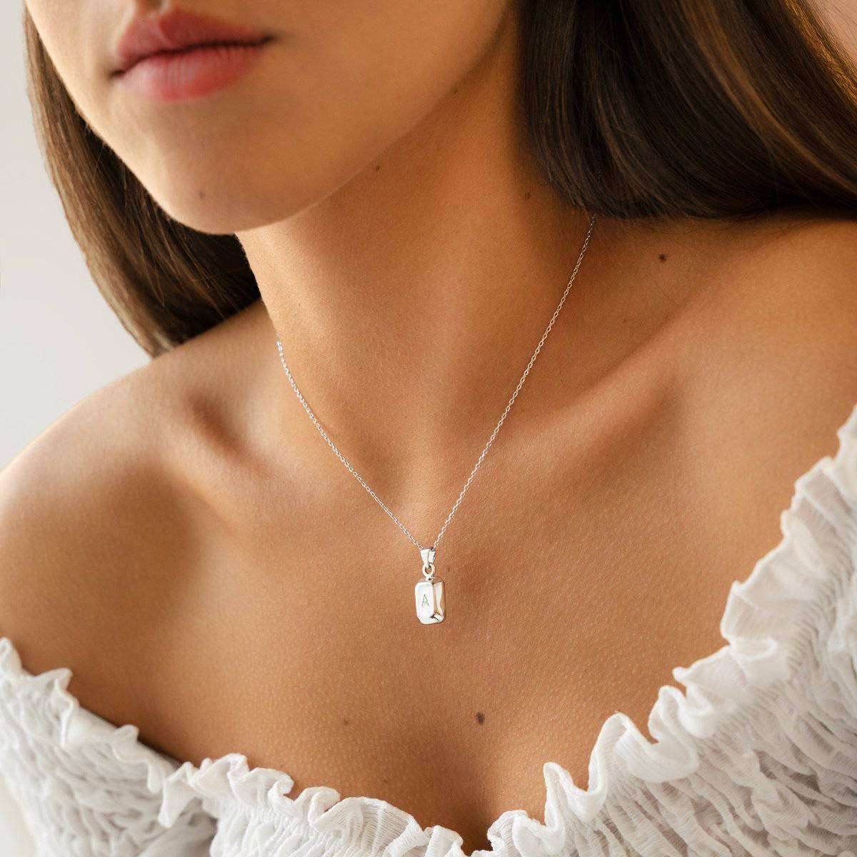"Ingot Initials" Necklace - Milas Jewels Shop