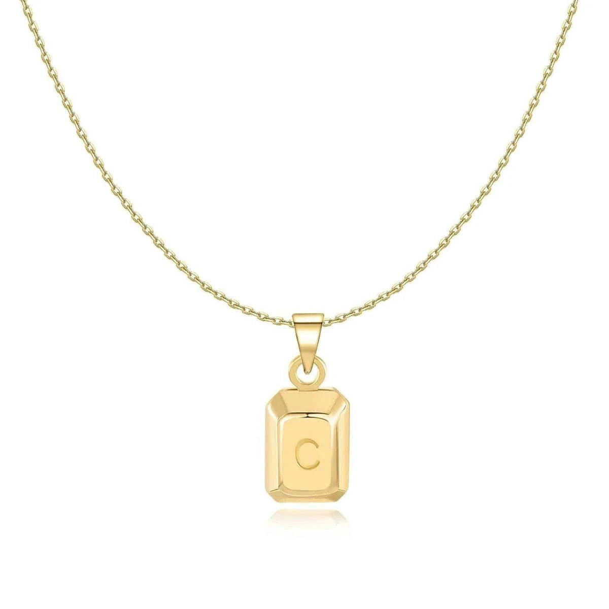 "Ingot Initials" Necklace - Milas Jewels Shop