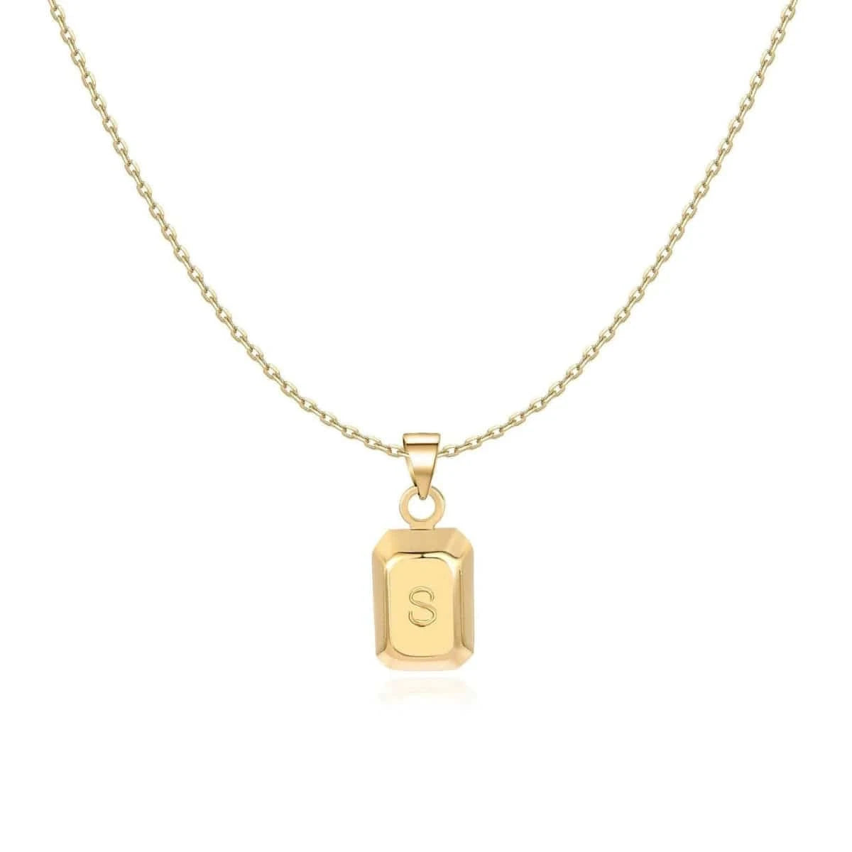 "Ingot Initials" Necklace - Milas Jewels Shop