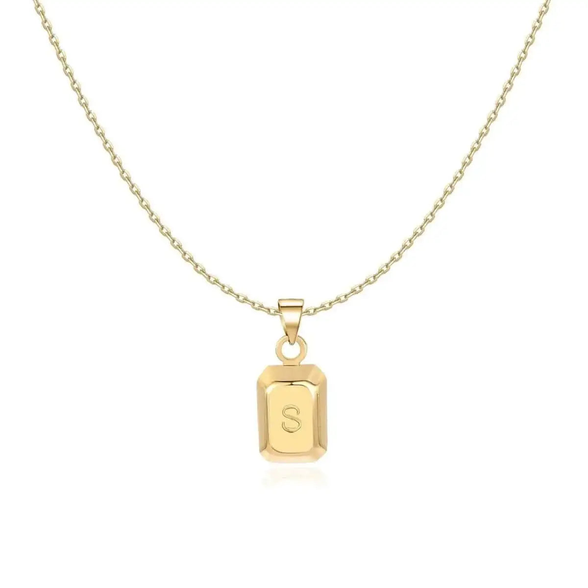 "Ingot Initials" Necklace - Milas Jewels Shop