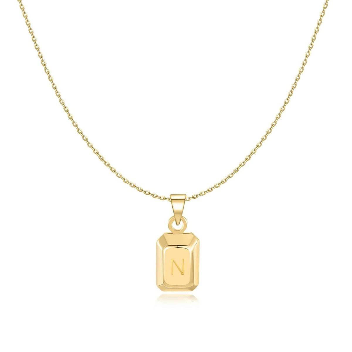 "Ingot Initials" Necklace - Milas Jewels Shop