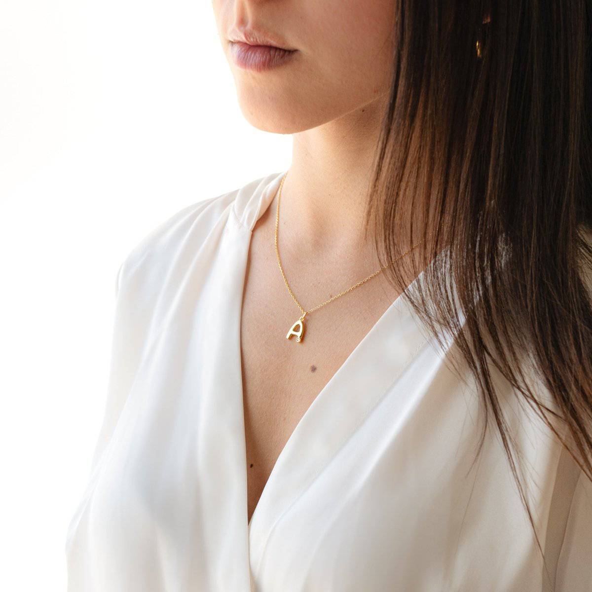 "Initial Glitter" Necklace - Milas Jewels Shop