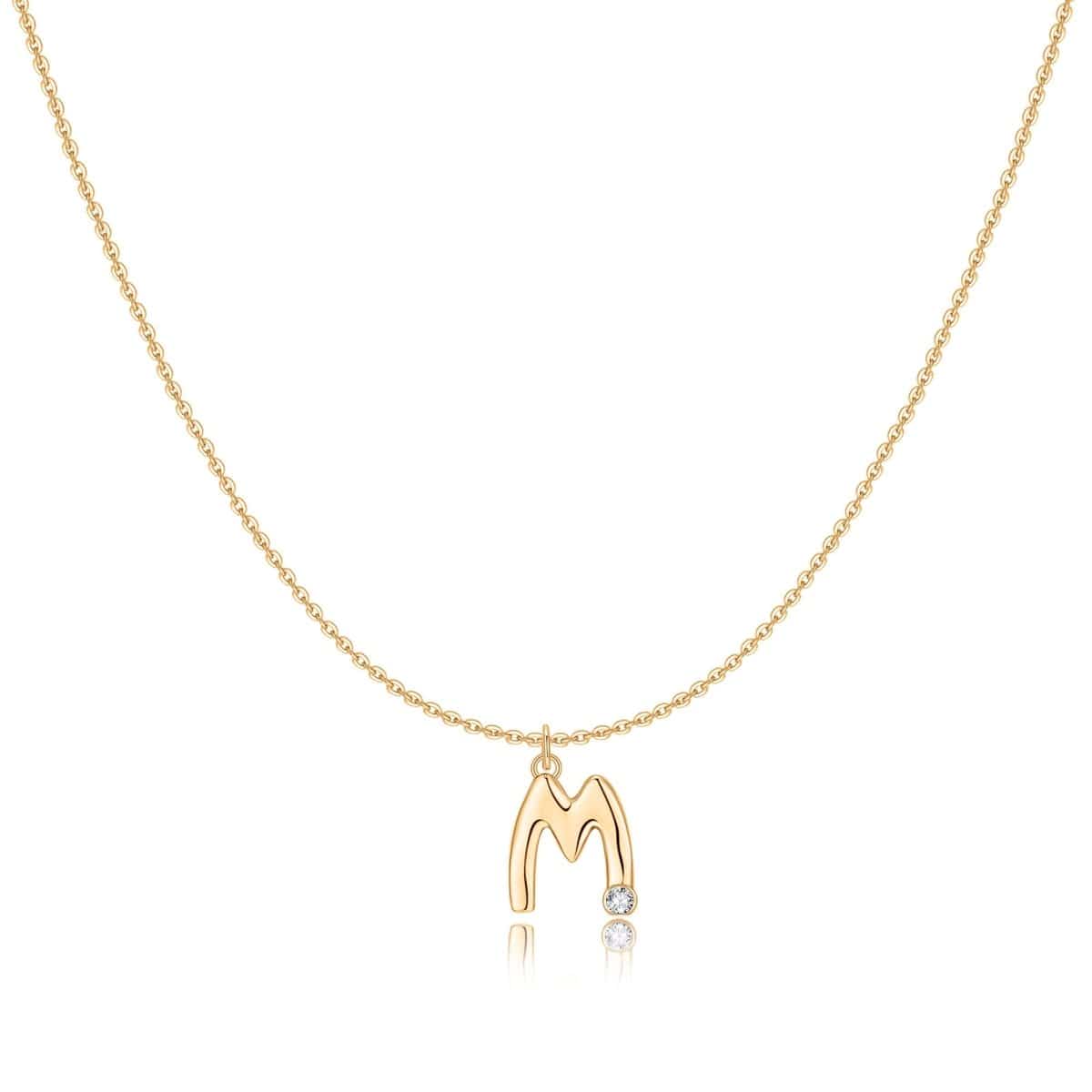 "Initial Glitter" Necklace - Milas Jewels Shop