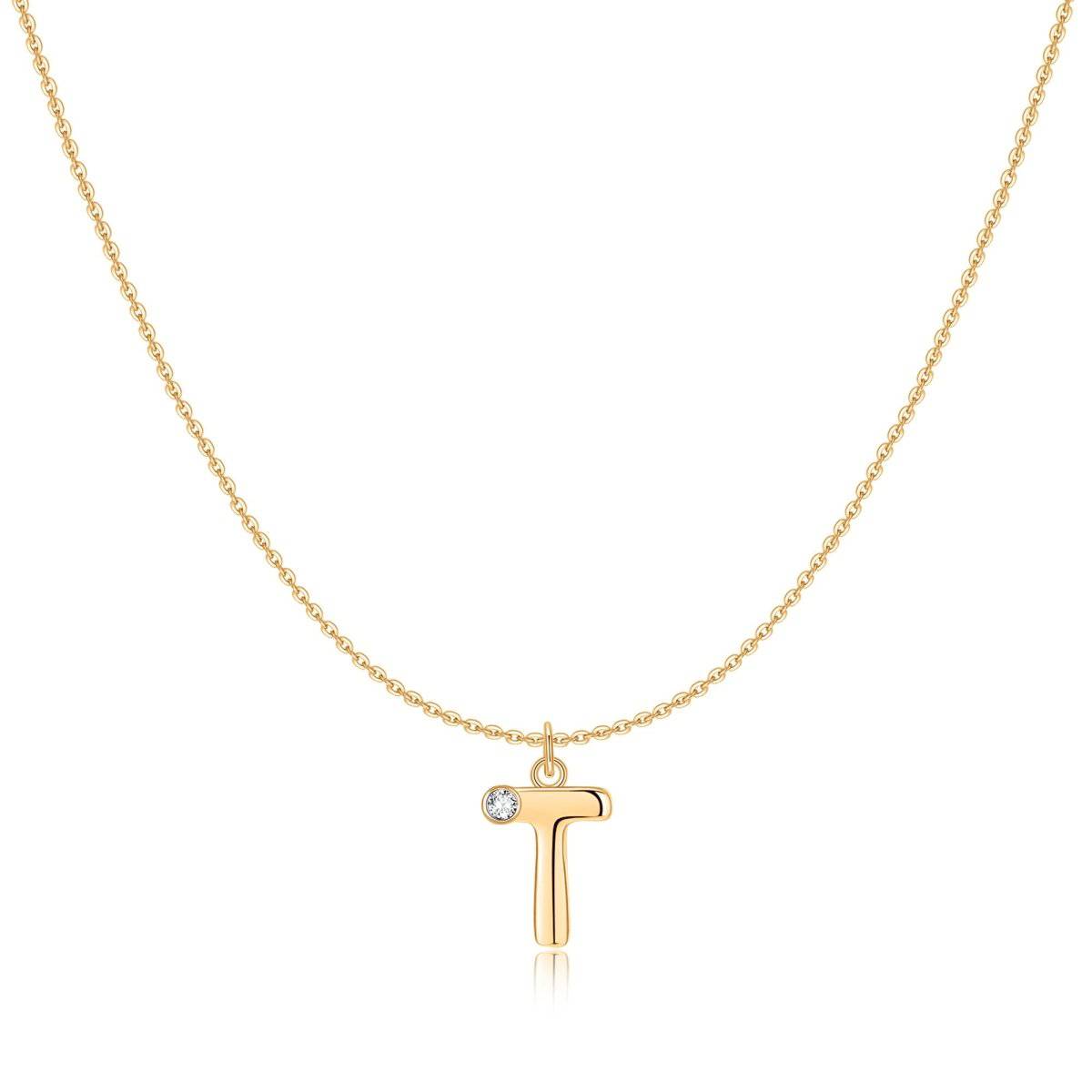"Initial Glitter" Necklace - Milas Jewels Shop