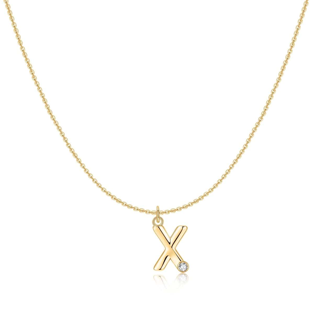 "Initial Glitter" Necklace - Milas Jewels Shop