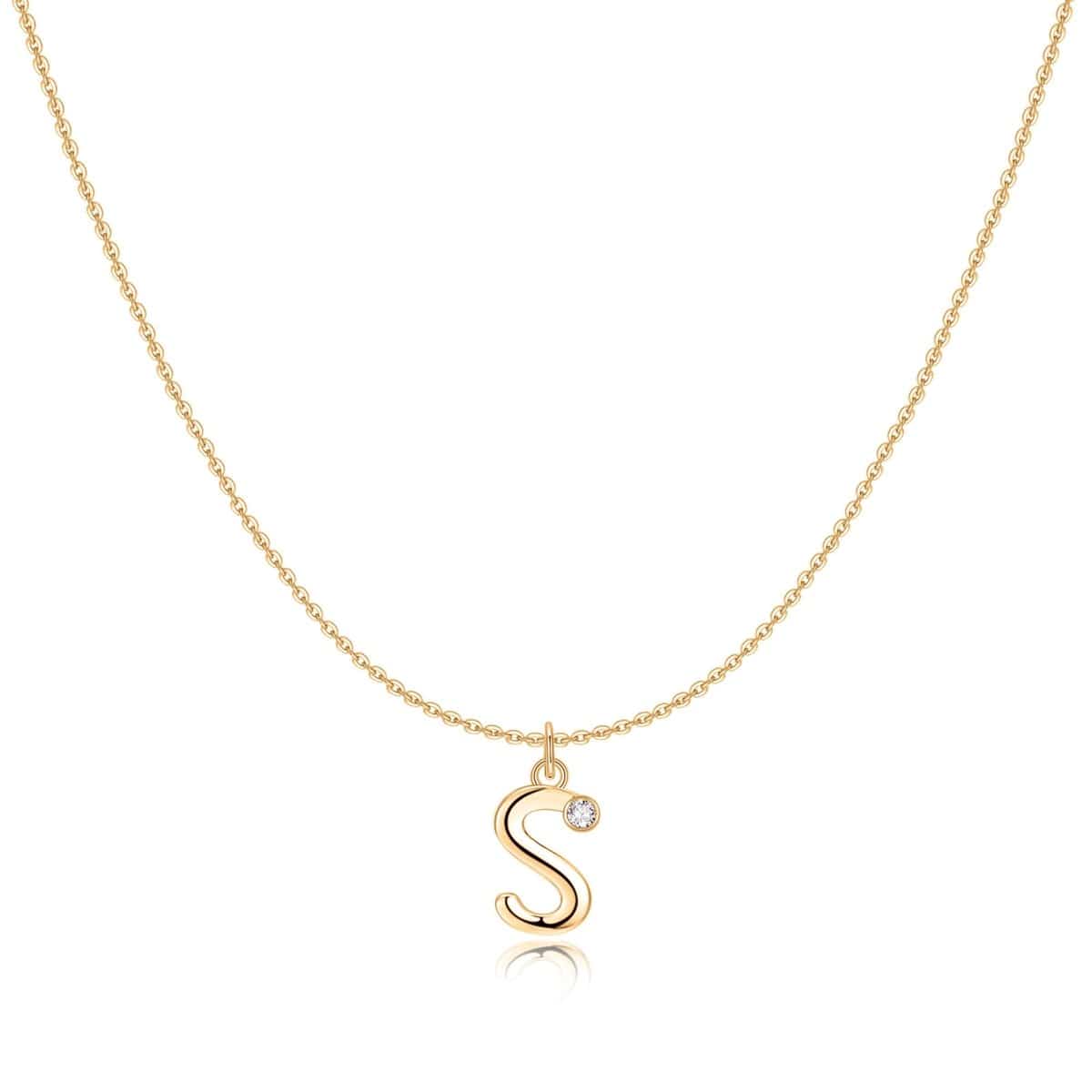 "Initial Glitter" Necklace - Milas Jewels Shop