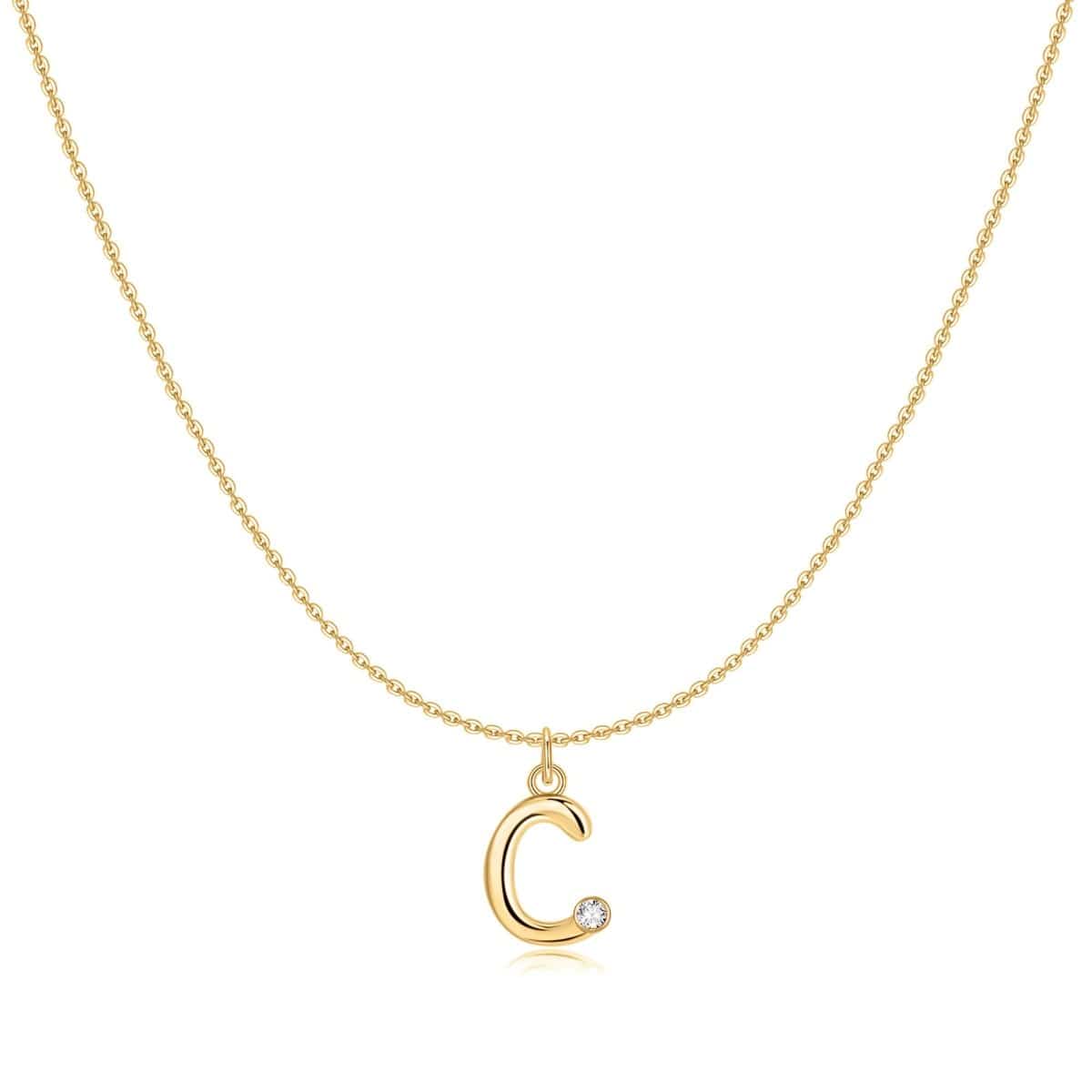 "Initial Glitter" Necklace - Milas Jewels Shop