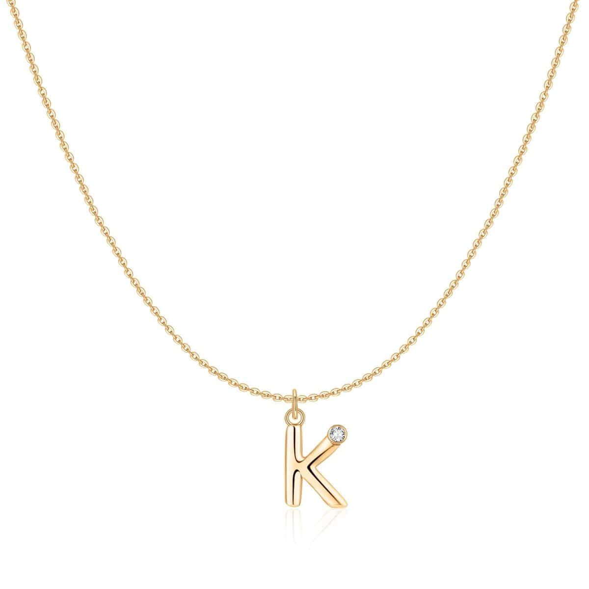 "Initial Glitter" Necklace - Milas Jewels Shop