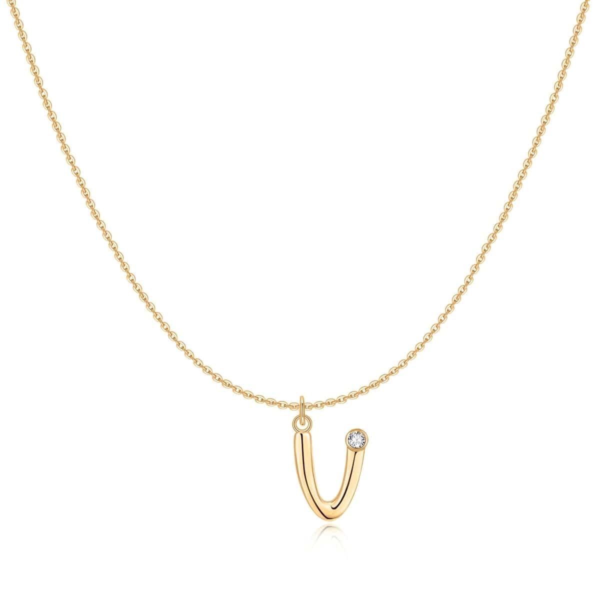 "Initial Glitter" Necklace - Milas Jewels Shop