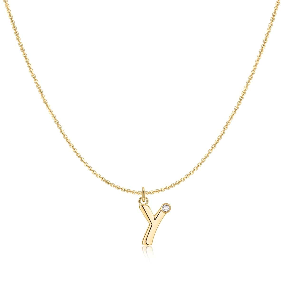"Initial Glitter" Necklace - Milas Jewels Shop