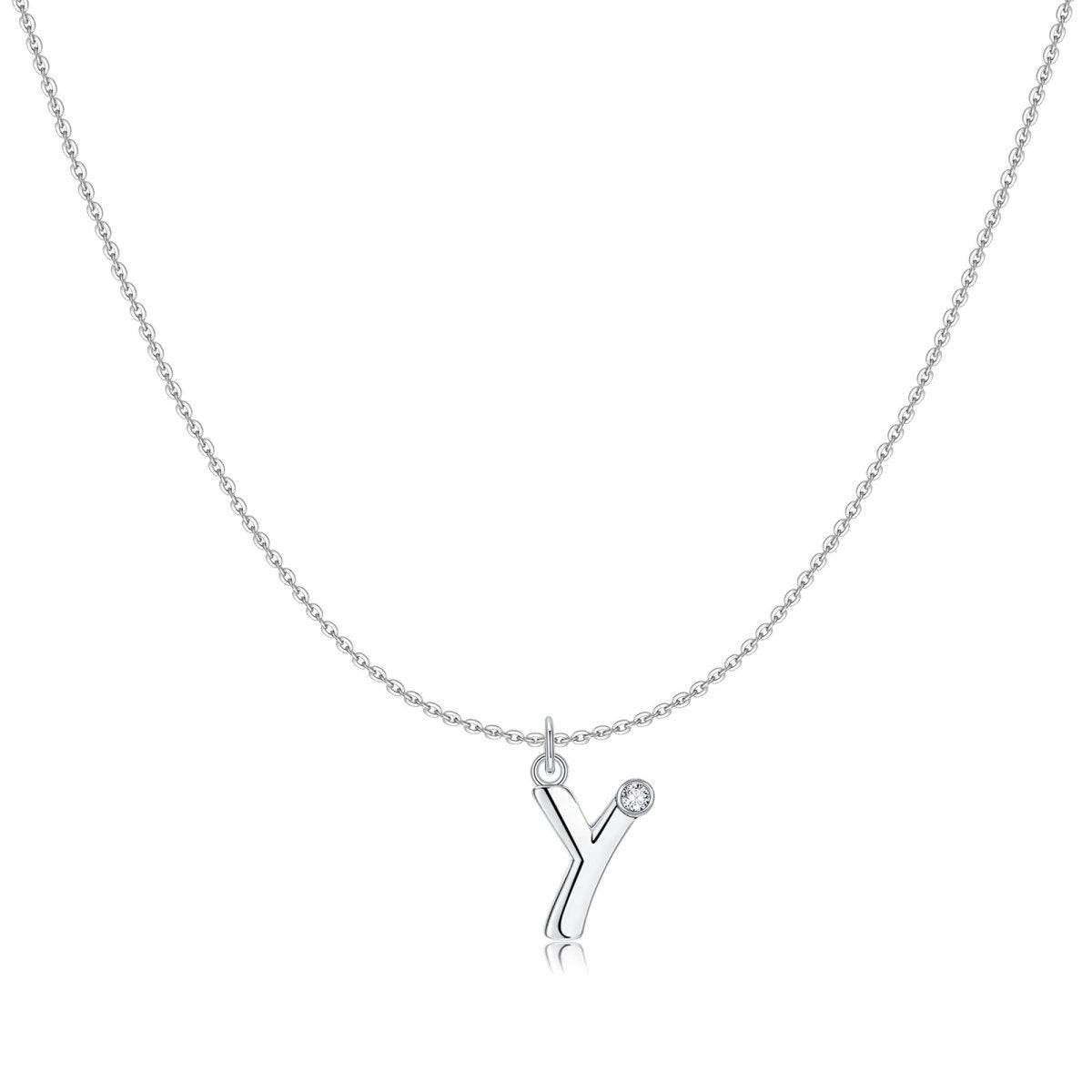 "Initial Glitter" Necklace - Milas Jewels Shop