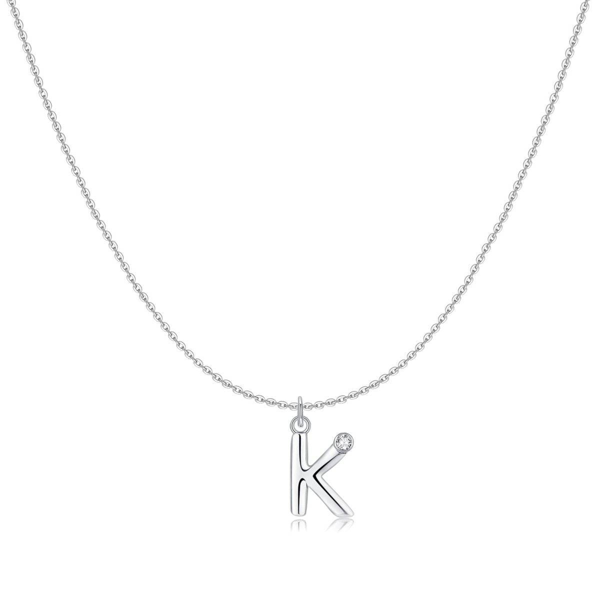 "Initial Glitter" Necklace - Milas Jewels Shop