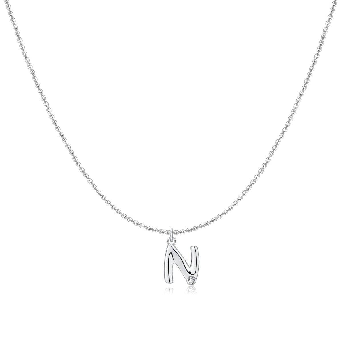 "Initial Glitter" Necklace - Milas Jewels Shop