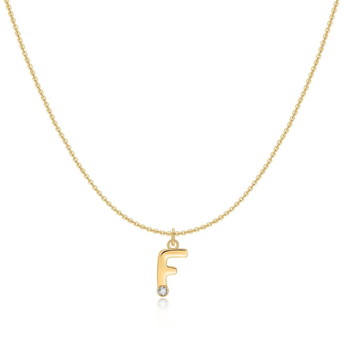 "Initial Glitter" Necklace - Milas Jewels Shop