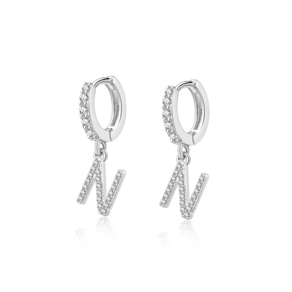 "Initial Hoops" Earrings - Milas Jewels Shop