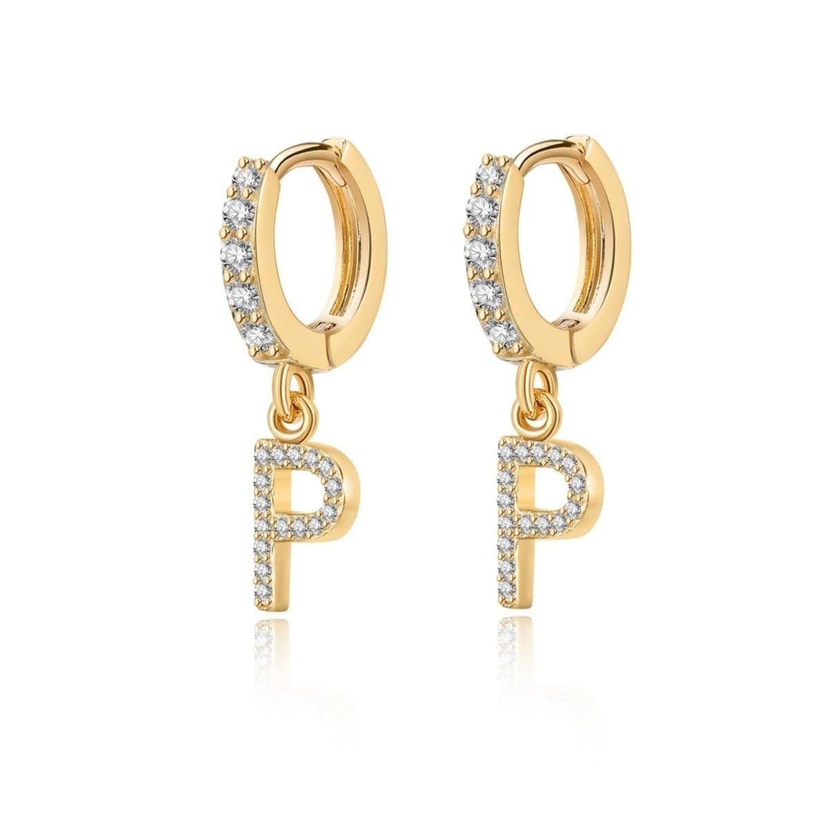 "Initial Hoops" Earrings - Milas Jewels Shop