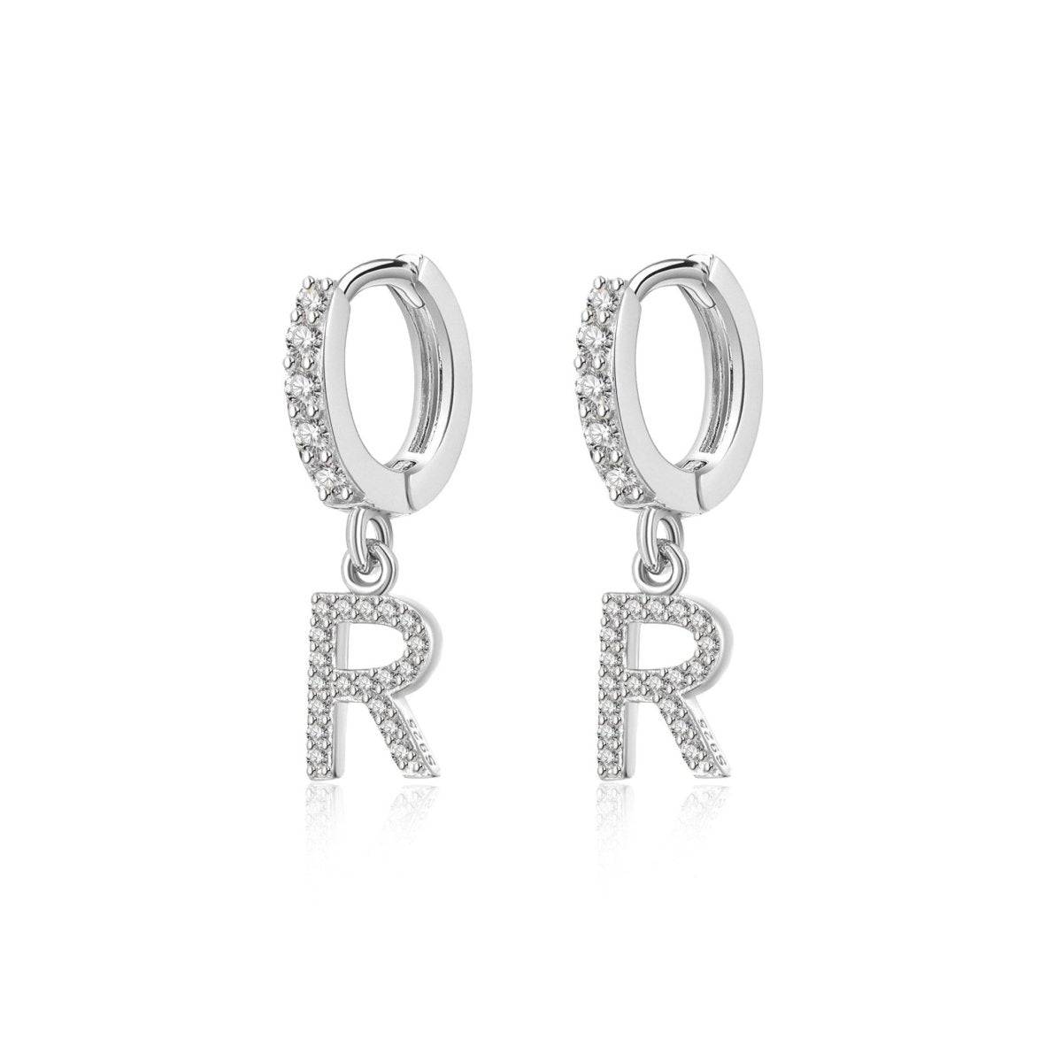 "Initial Hoops" Earrings - Milas Jewels Shop