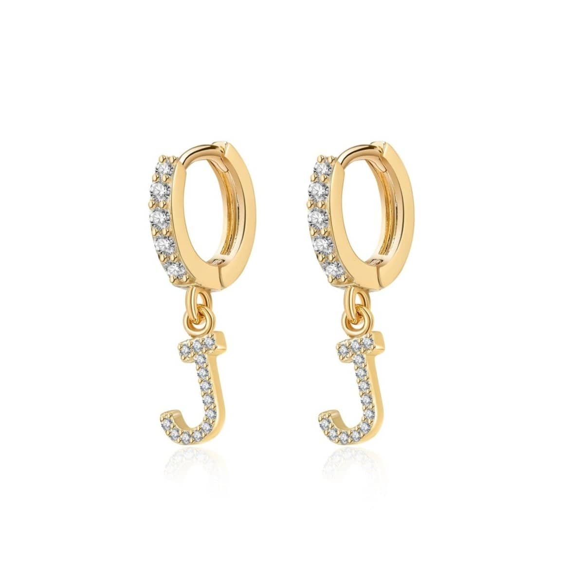 "Initial Hoops" Earrings - Milas Jewels Shop