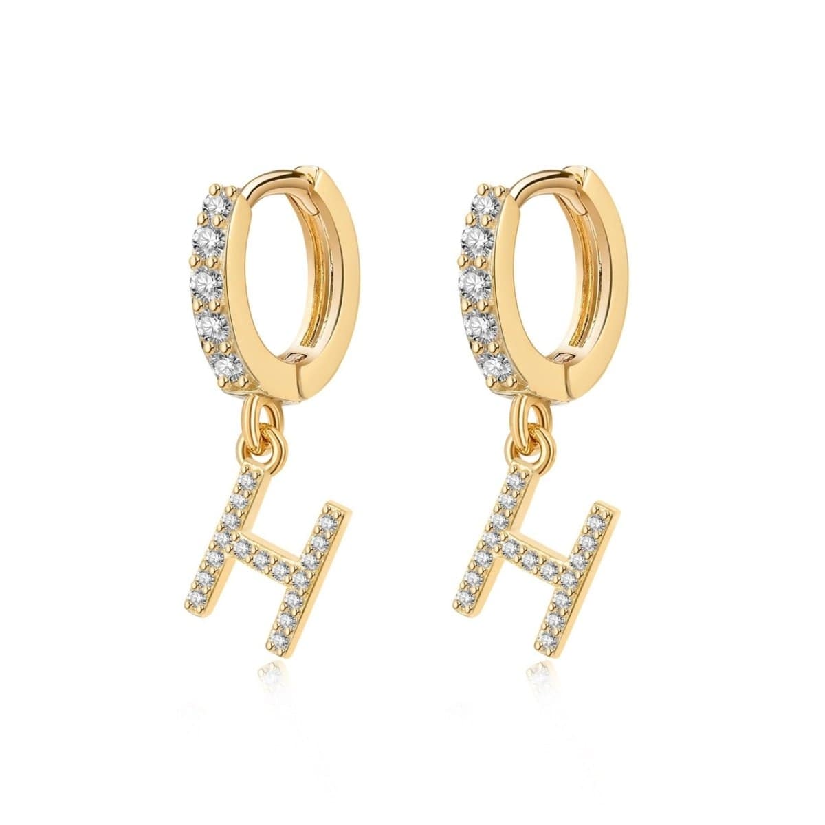 "Initial Hoops" Earrings - Milas Jewels Shop