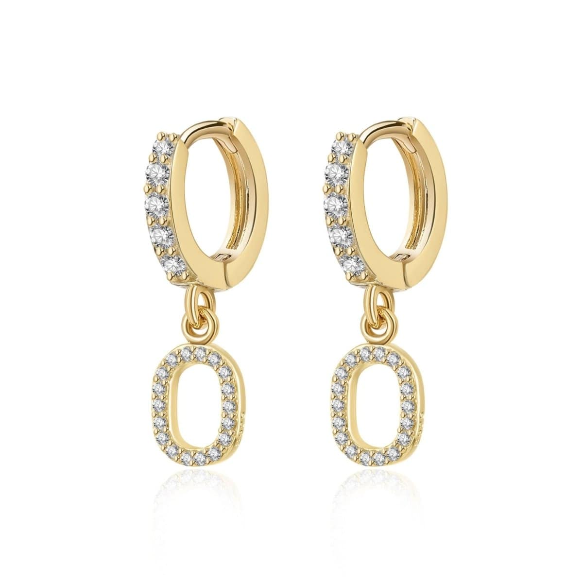 "Initial Hoops" Earrings - Milas Jewels Shop