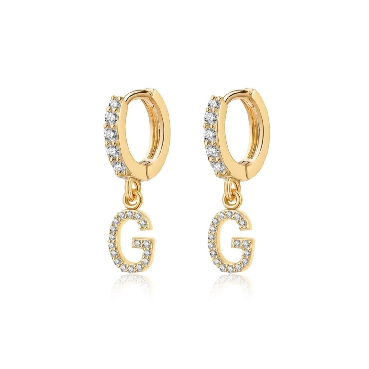 "Initial Hoops" Earrings - Milas Jewels Shop