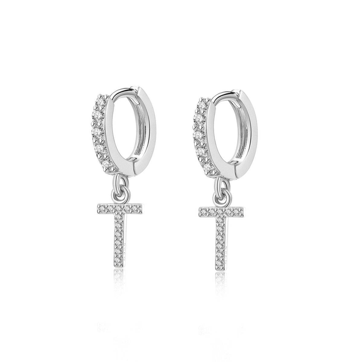 "Initial Hoops" Earrings - Milas Jewels Shop