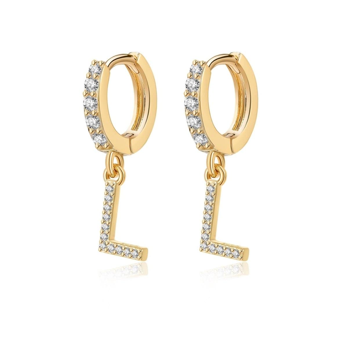 "Initial Hoops" Earrings - Milas Jewels Shop