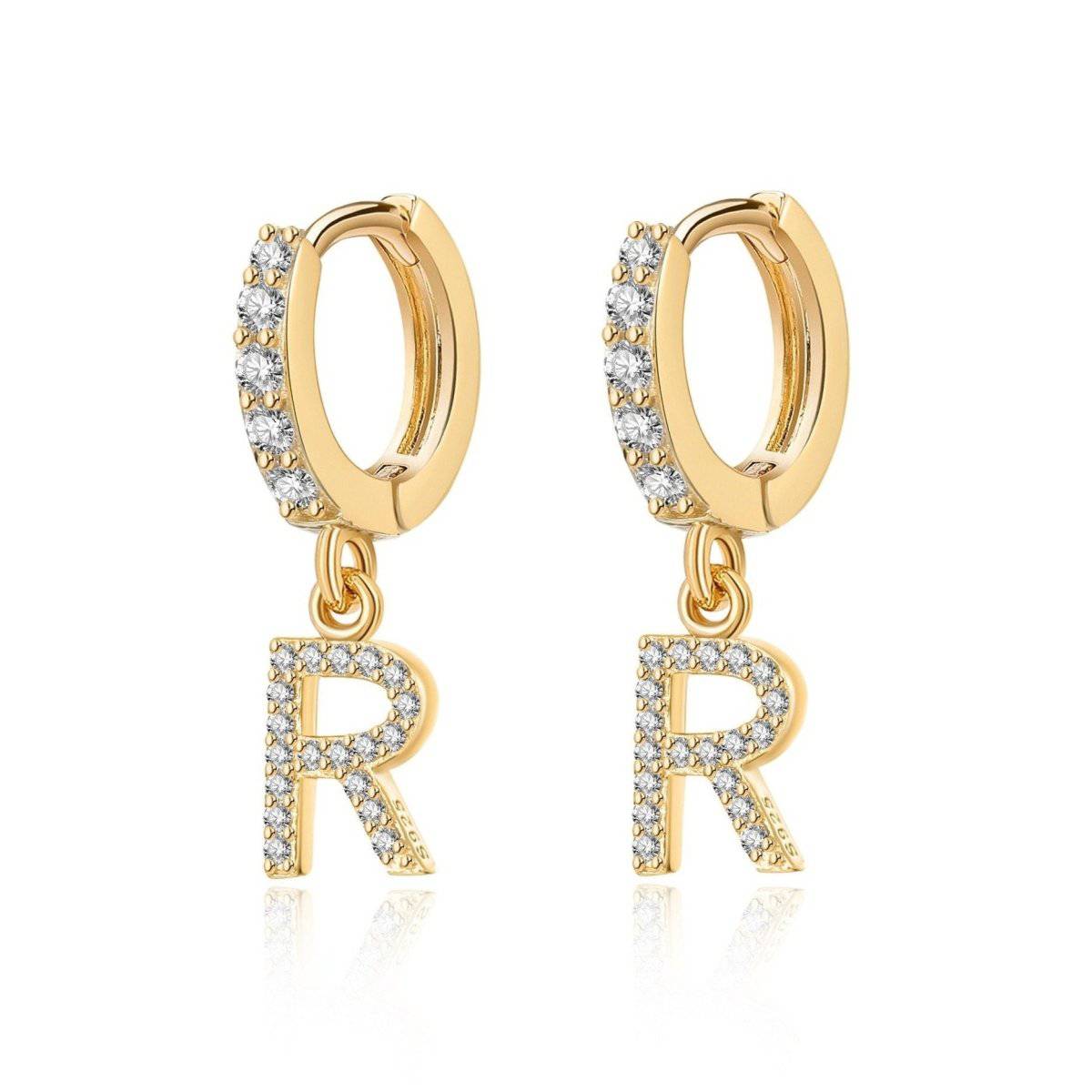 "Initial Hoops" Earrings - Milas Jewels Shop