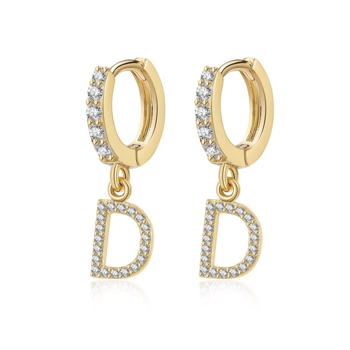 "Initial Hoops" Earrings - Milas Jewels Shop