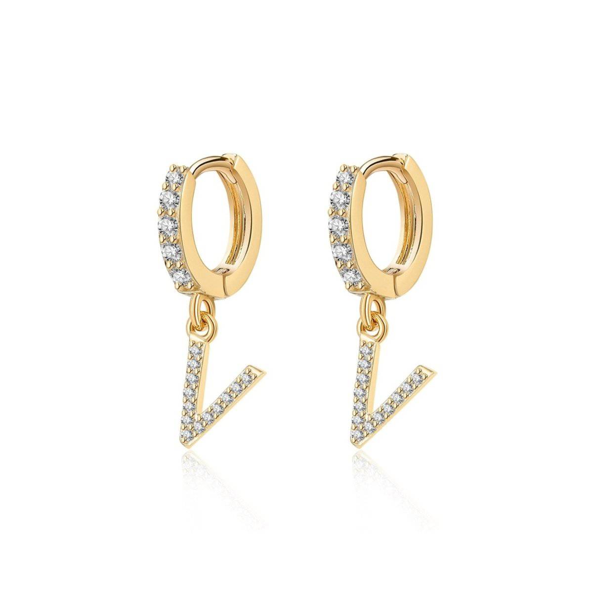 "Initial Hoops" Earrings - Milas Jewels Shop