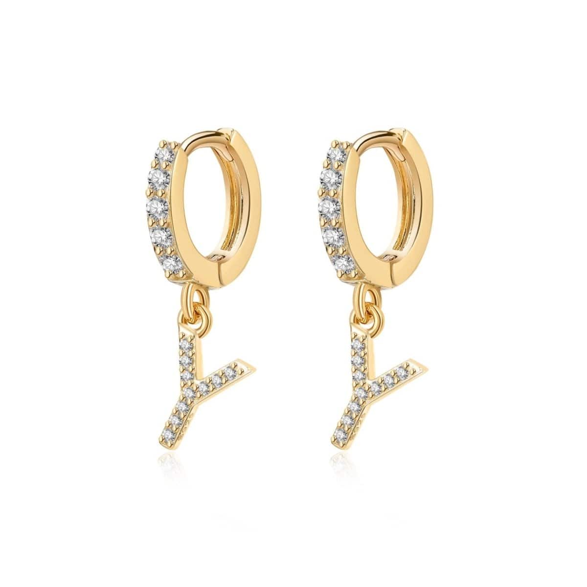 "Initial Hoops" Earrings - Milas Jewels Shop