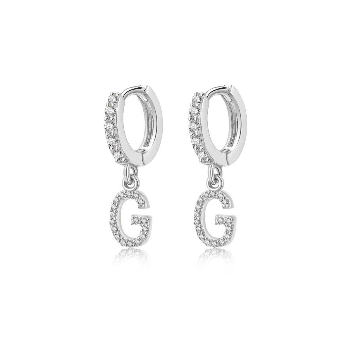 "Initial Hoops" Earrings - Milas Jewels Shop