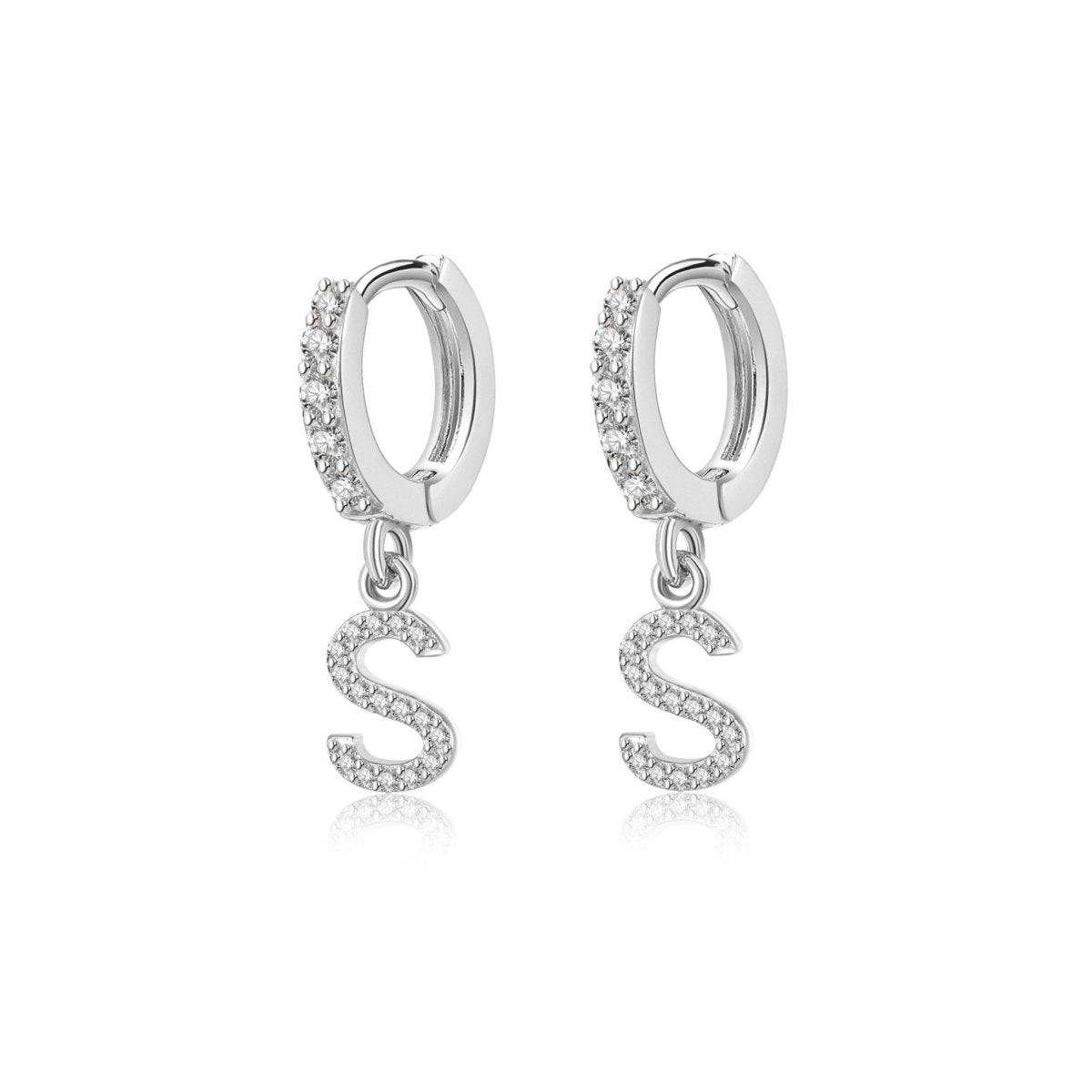 "Initial Hoops" Earrings - Milas Jewels Shop