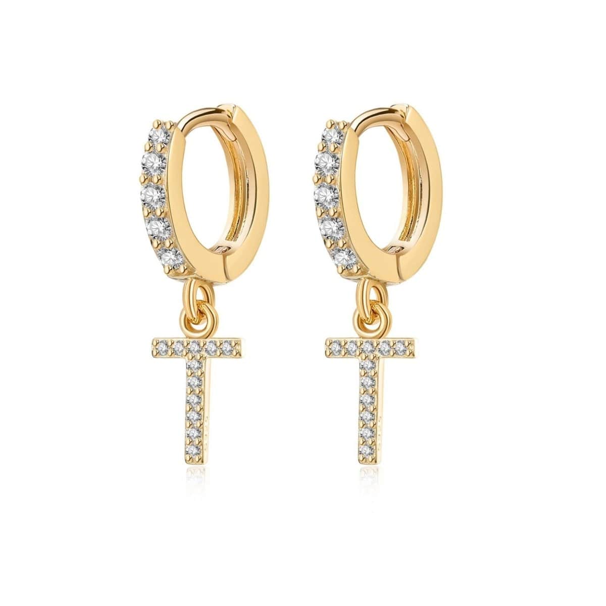 "Initial Hoops" Earrings - Milas Jewels Shop