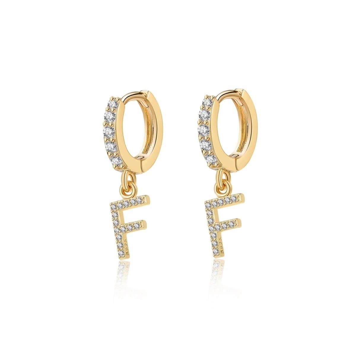 "Initial Hoops" Earrings - Milas Jewels Shop