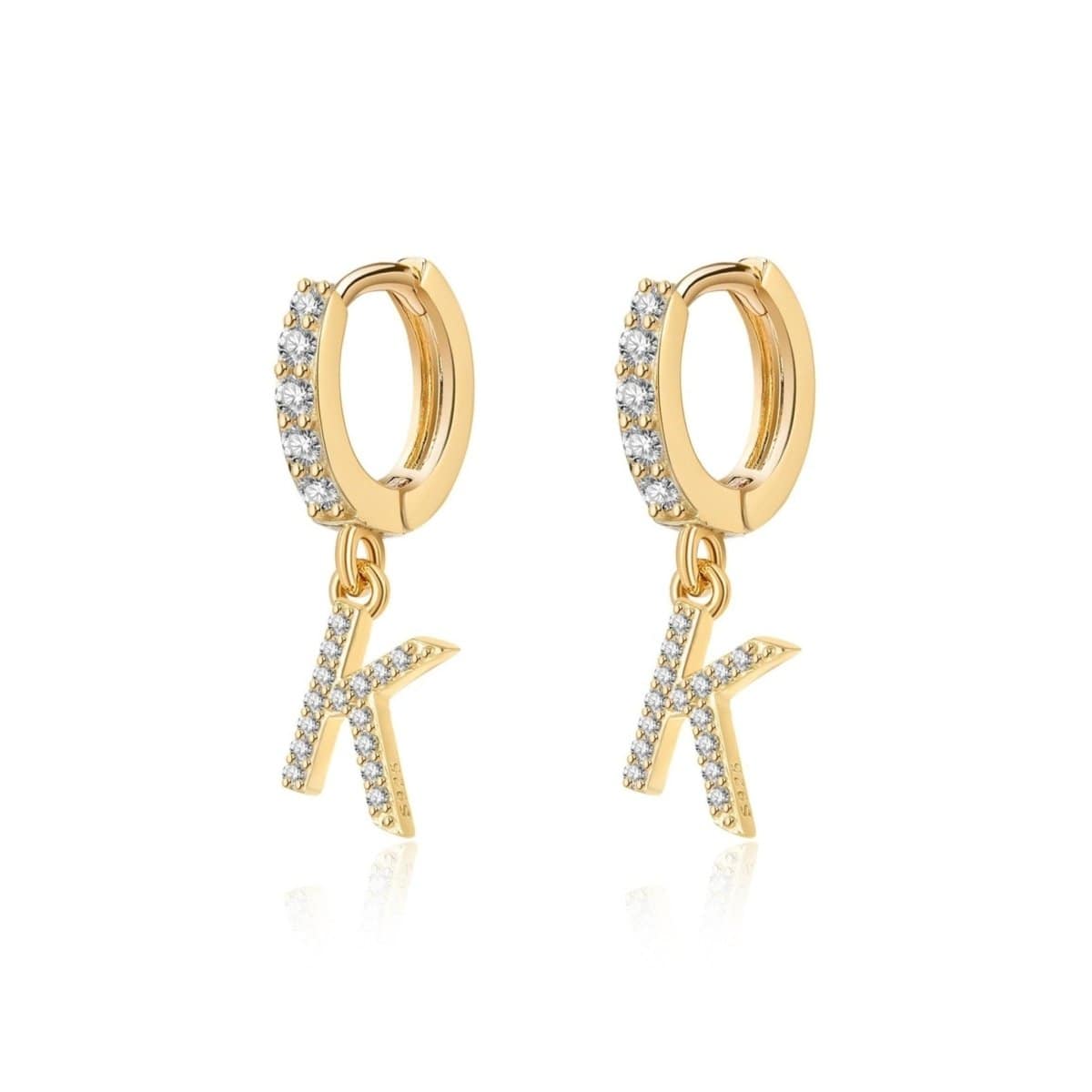 "Initial Hoops" Earrings - Milas Jewels Shop